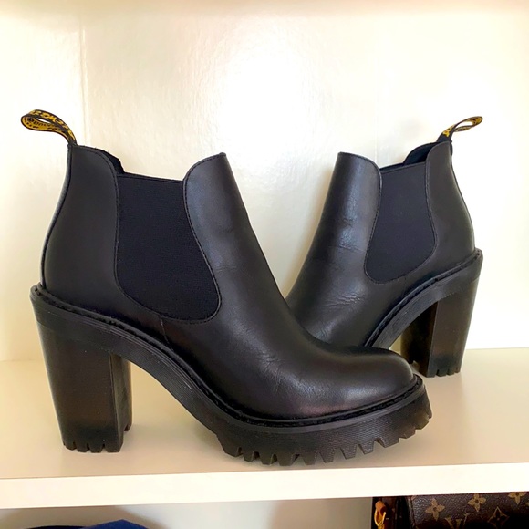 Dr. Martens Shoes - Dr martens high heel booties Hurston 9 black leather